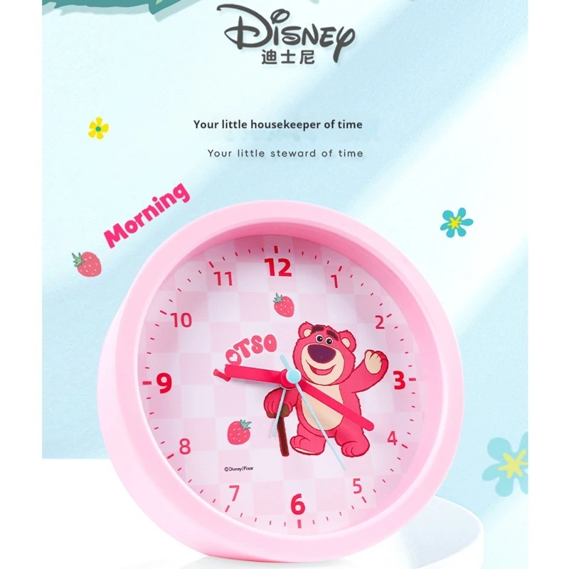 Disney Strawberry Bear Anime Cartoon Series Buzz Lightyear Three Eyed Boy Children'S Cartoon Round Square Alarm Clock