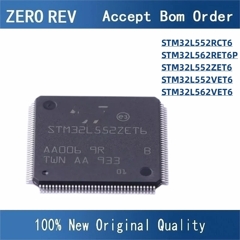 

Новинка 100%, новые оригинальные чипы STM32L552RCT6 STM32L562RET6P LQFP64 STM32L552ZET6 LQFP144 STM32L552VET6 STM32L562VET6 LQFP100