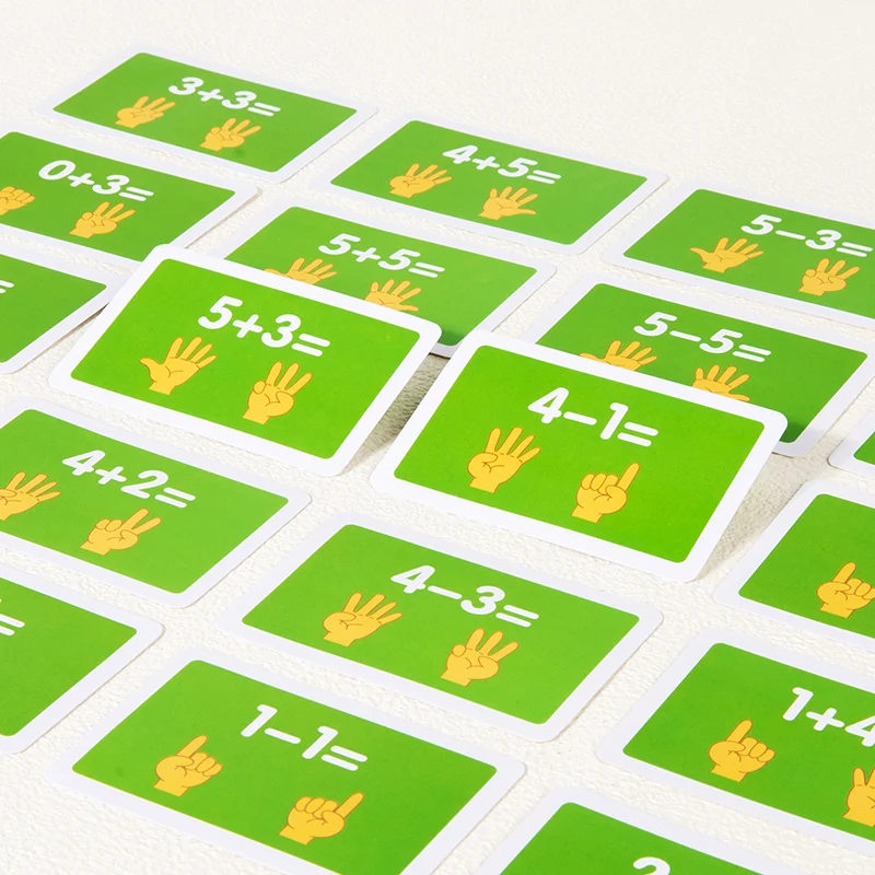 Material didáctico de matemáticas para niños para aprender a sumar y resta, relojes, matemáticas con los dedos, juguetes cognitivos y educativos.