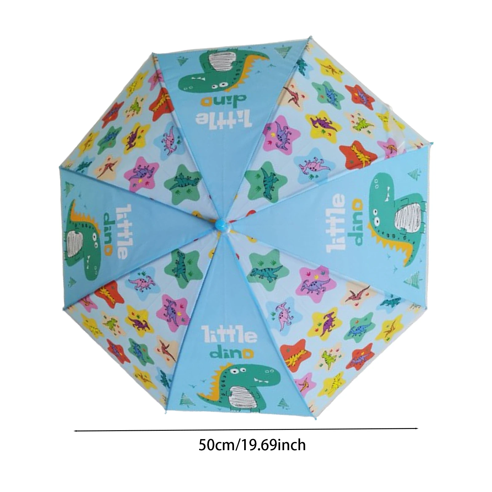 Kids Umbrella Cartoon Dinosaur Pattern Strong Lightweight Straight Umbrella Long Handle Umbrella Straight Umbrella Windproof