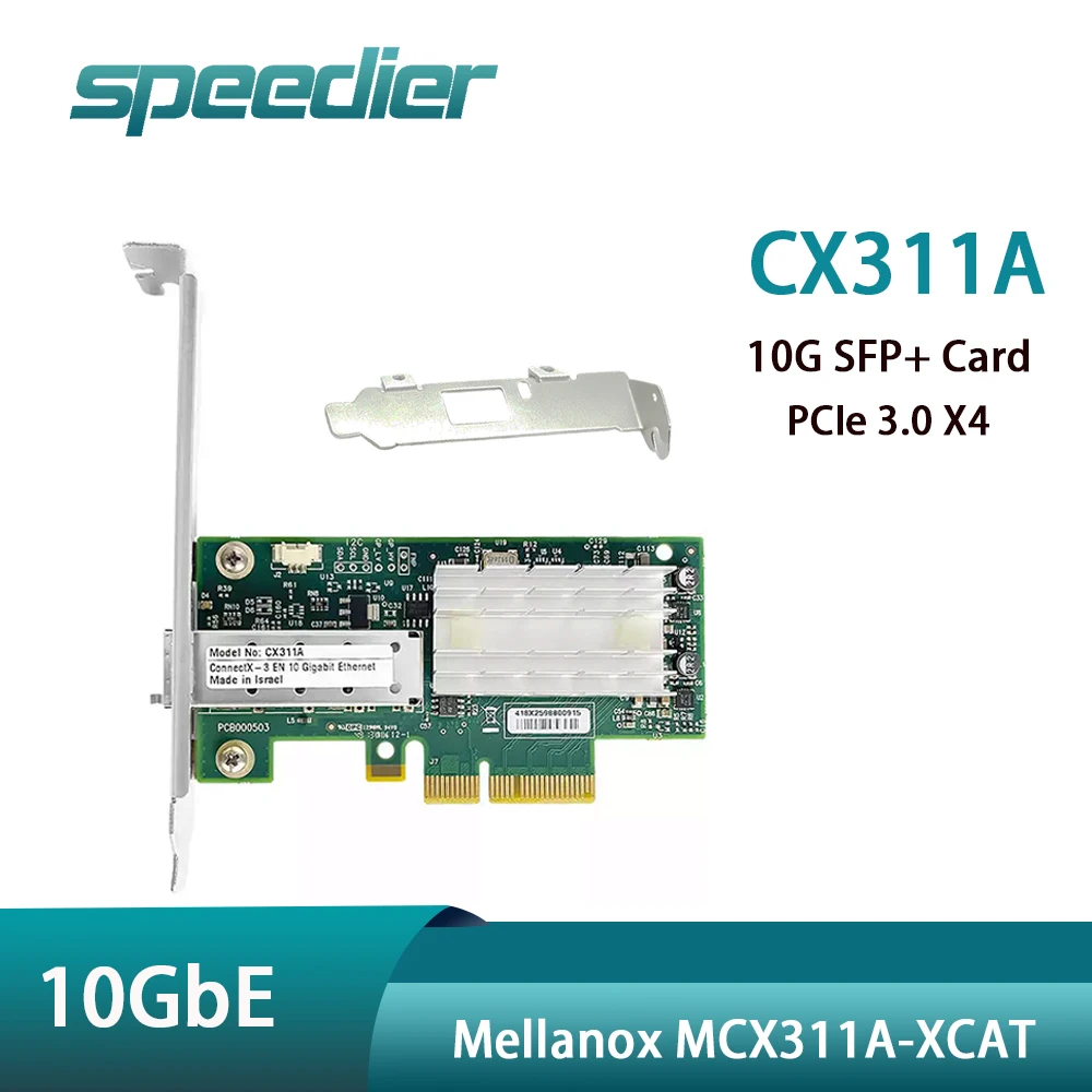 Mellanox MCX311A-XCAT ConnectX-3 EN 10GbE NIC Single Port SFP+ PCIe 3.0 X4 10G Ethernet Network Adapter for Synology NAS Server