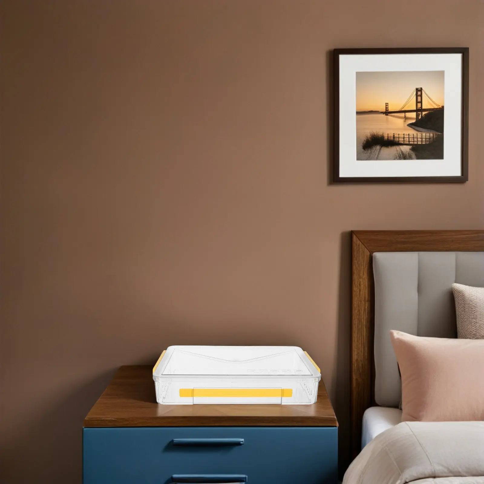 

Transparent Card Storage Box with Lid Large Size Pet Material Id Card Holder Box for Trading Cards Stamps Keys Coins