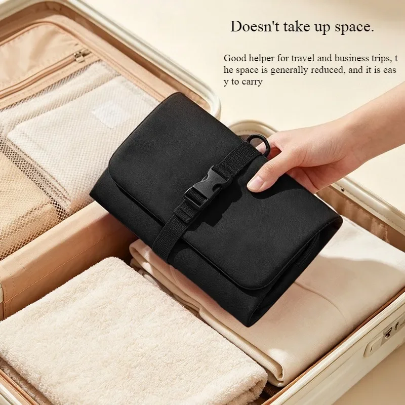 Foldable Detachable Large Capacity Toiletry Bag Hook Hanging Travel Men Business Women Cosmetics Makeup Organizer Wash Kit