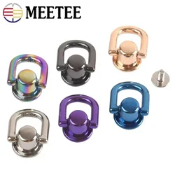 10-50Pcs 10mm Metal Carabiner Bag Rivet Buckle Chain O D Ring Hook Strap Side Clip Screw Nail Rings Connector Clasp Accessory