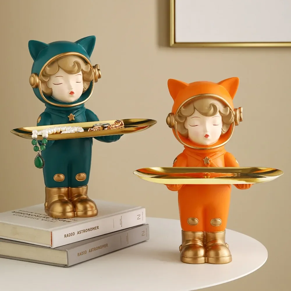 

Home Accessories Entryway Storage Astronaut Sculpture Cute Girl Resin Ornaments Living Room Decorations Gifts Desk Decoration