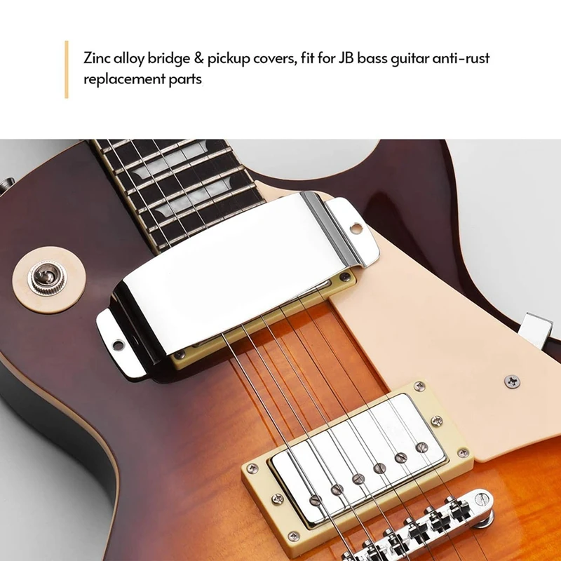 New Zinc Alloy Bass Pickup Cover Protector Bridge Cover Plate For Jazz Bass Bass Guitar Electric Bass Accessories image 4