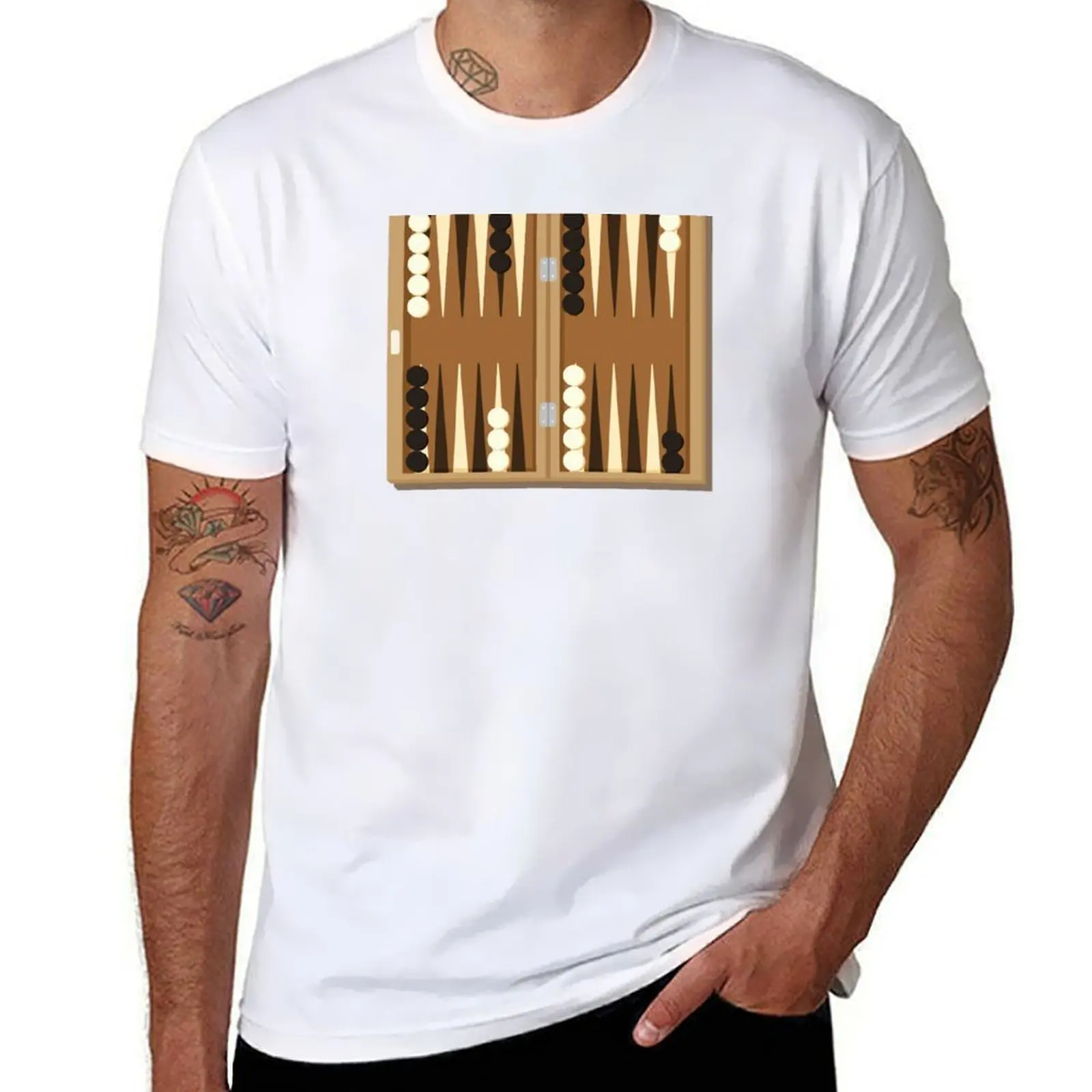 

BOARD BACKGAMMON T-Shirt Plus Size Solid Color T-Shirt