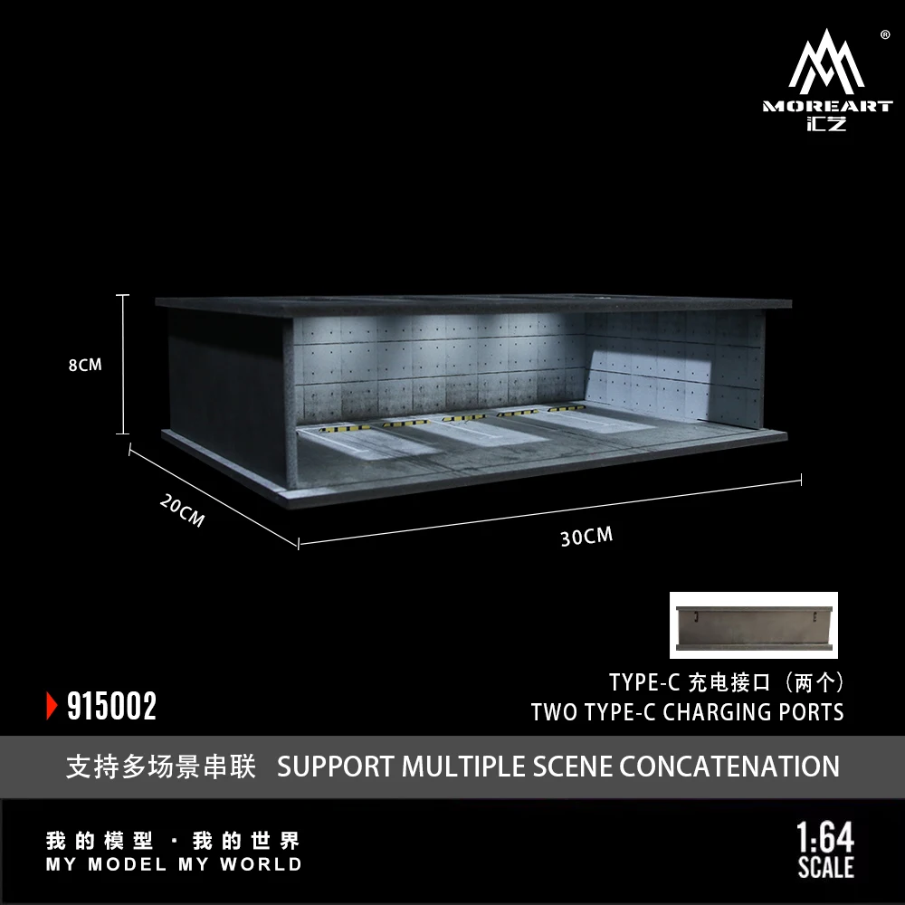 ศิลปะเพิ่มเติม 1:6 ใต้ดินที่จอดรถโรงรถแสง Diorama, รุ่นแสง Diorama สําหรับจอแสดงผลและคอลเลกชันและของขวัญ