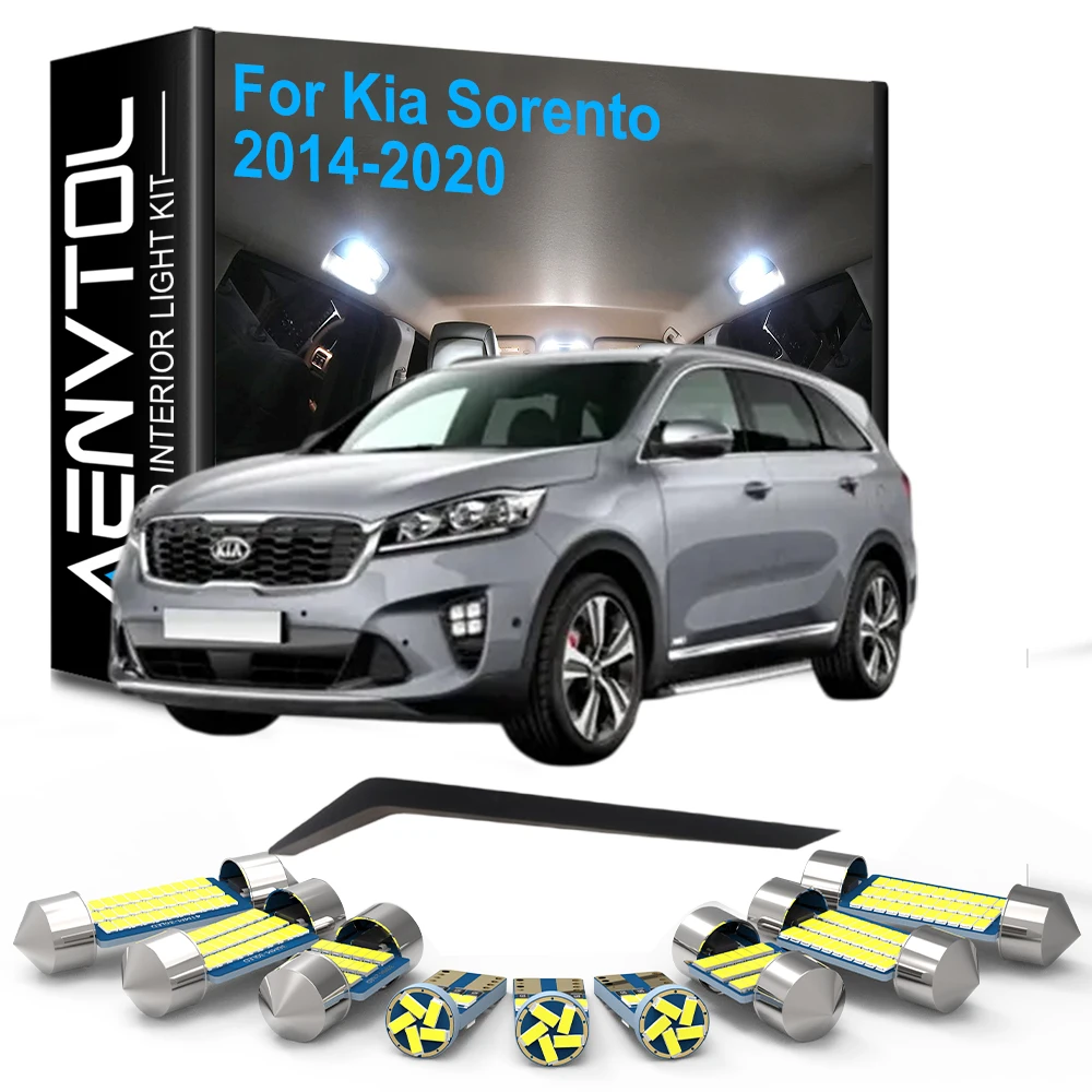9-teiliges LED-Innenbeleuchtungsset Canbus für Kia Sorento UM MK3 3 III 2014 2015 2016 2017 2018 2019 2020 LED-Glühbirnen für den Innenraum