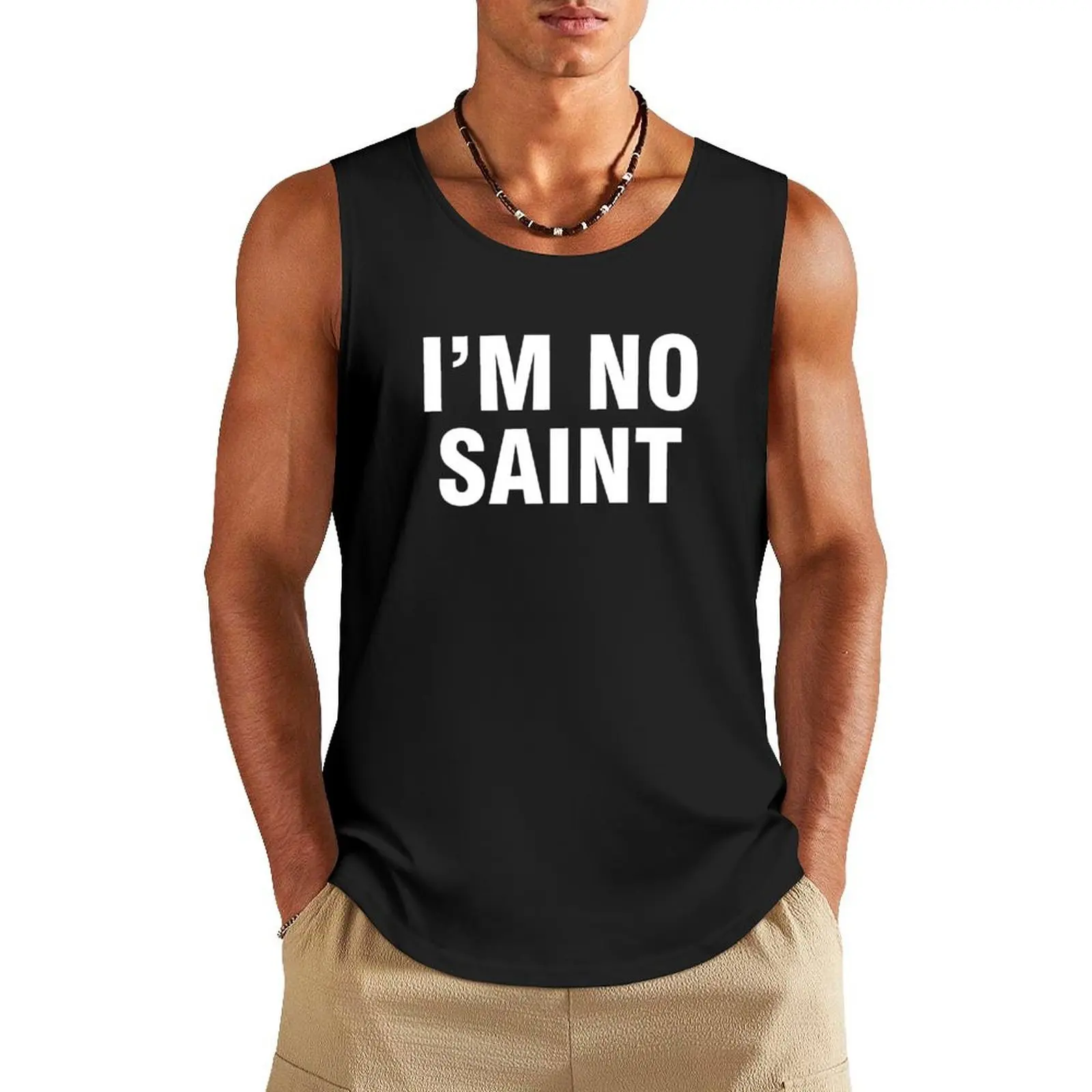 

I'm no saint Tank Top Men's tops Gym wear t shirt