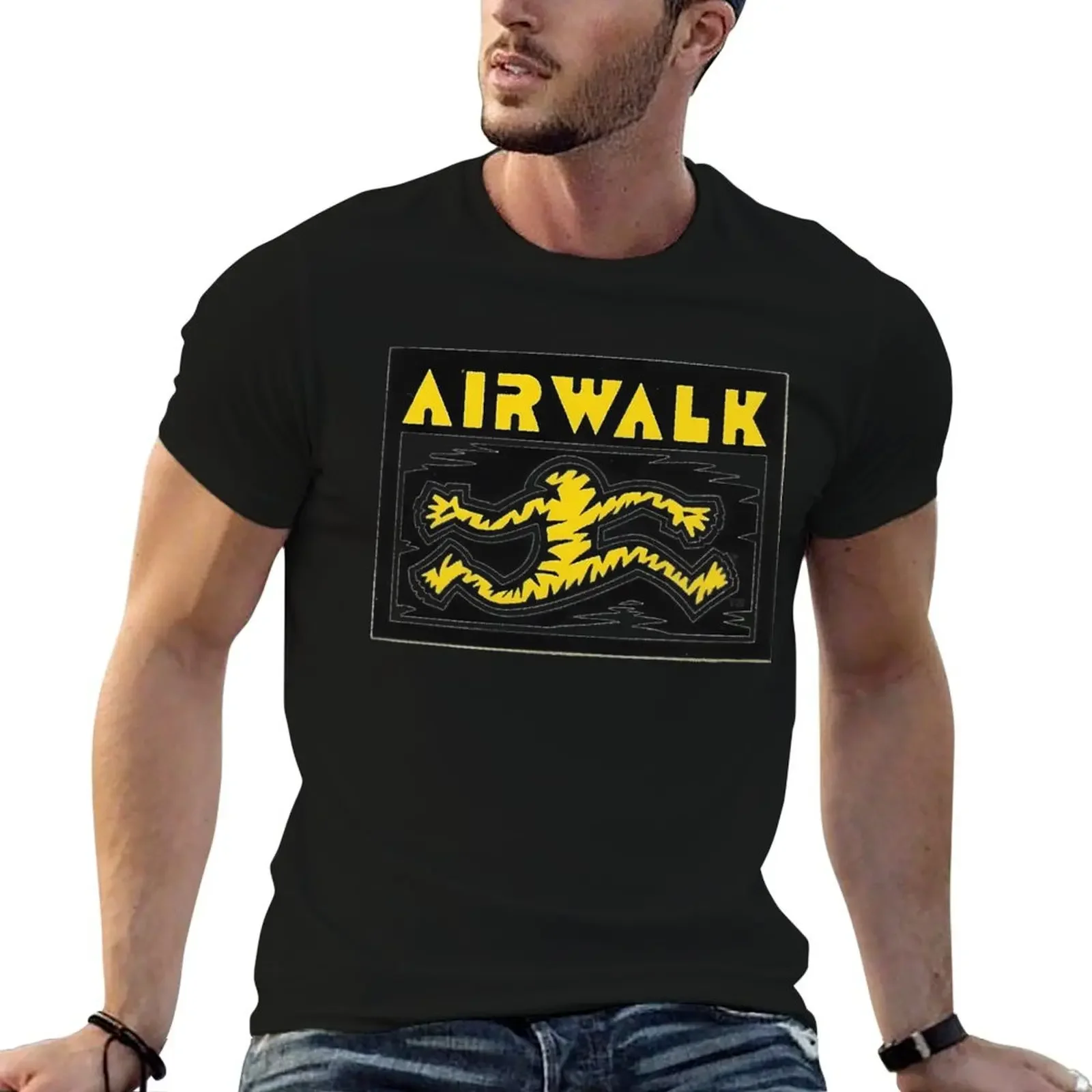 Running man, Airwalk shoes skateboard t shirt . T-Shirt basketball graphic tees quick drying heavyweight t shirts for men