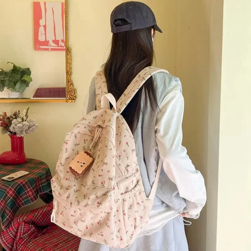 Korean Bow Backpacks Biscuit Wallet Waterproof Lightweight Cute Blocking Bag Casual Pleated Student High Capacity Backpacks New