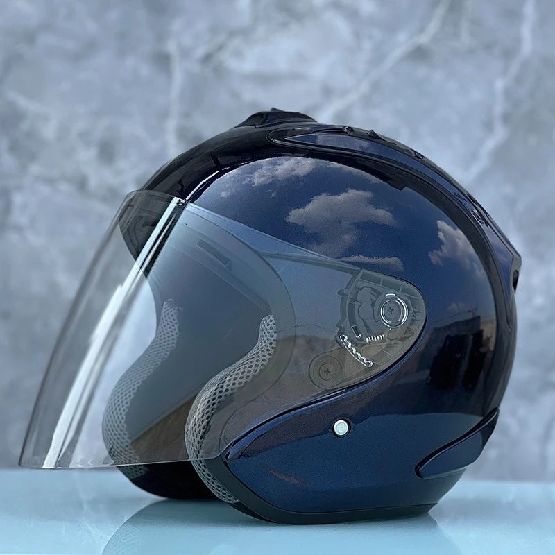 

Ram4 Bright Dark Blue Half Helmet Motorcycle Off-Road Summer Helmet Downhill Racing Mountain Cross Casco Capacete Men and Women