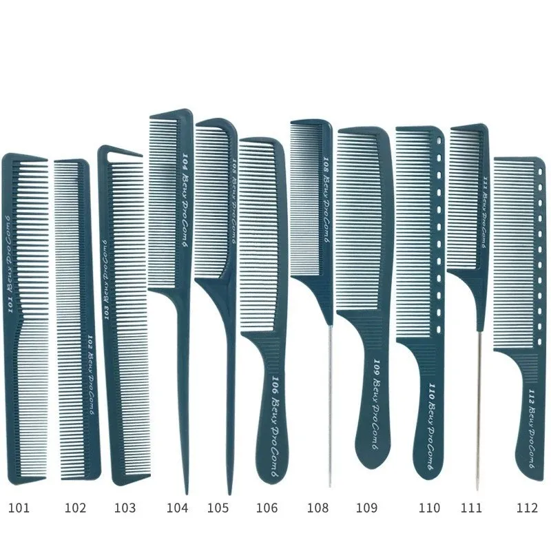 White Blue Hair Styling Comb Set Hairdresser Specific Styling Comb Women's Long Hair Trimming Comb Hair Salon Specific Tools