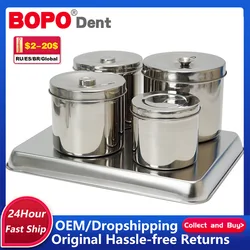 8/9/10/cm Dental Stainless Steel Box Disinfection Holder Jar Case Cotton Ball Gauze Nursing Dressing Tampon Sterilizer Tray