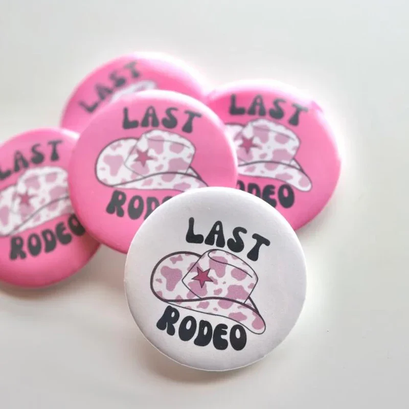 Last Rodeo Button Pin Nashville Bachelorette hen party bride to be bridal shower Nash Bash girls trip decoration bridesmaid gift