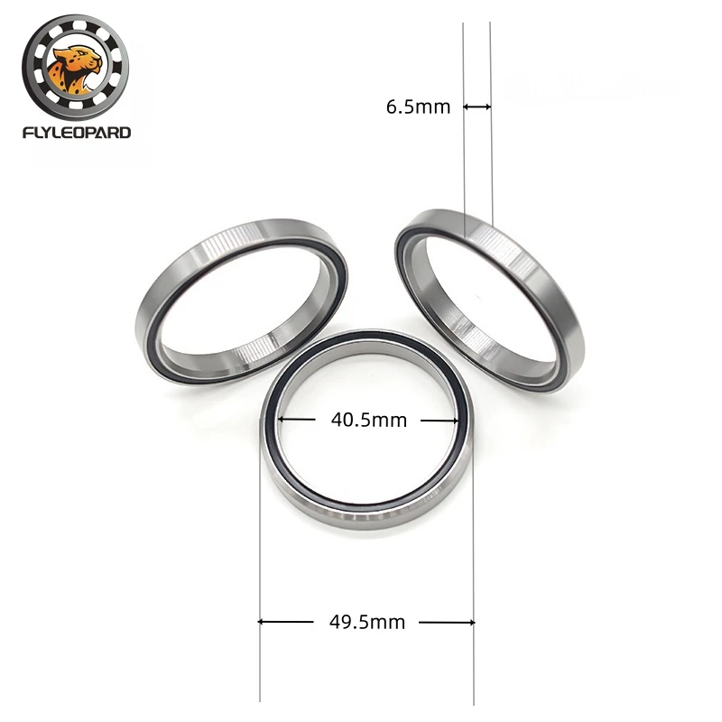 2PCS ACB495H6.5 Road Bike Headset Bearings 40.5x49.5x6.5 mm 45°/45°  Degree Chrome Steel Tapered Upper Lower ACB Bearing Set