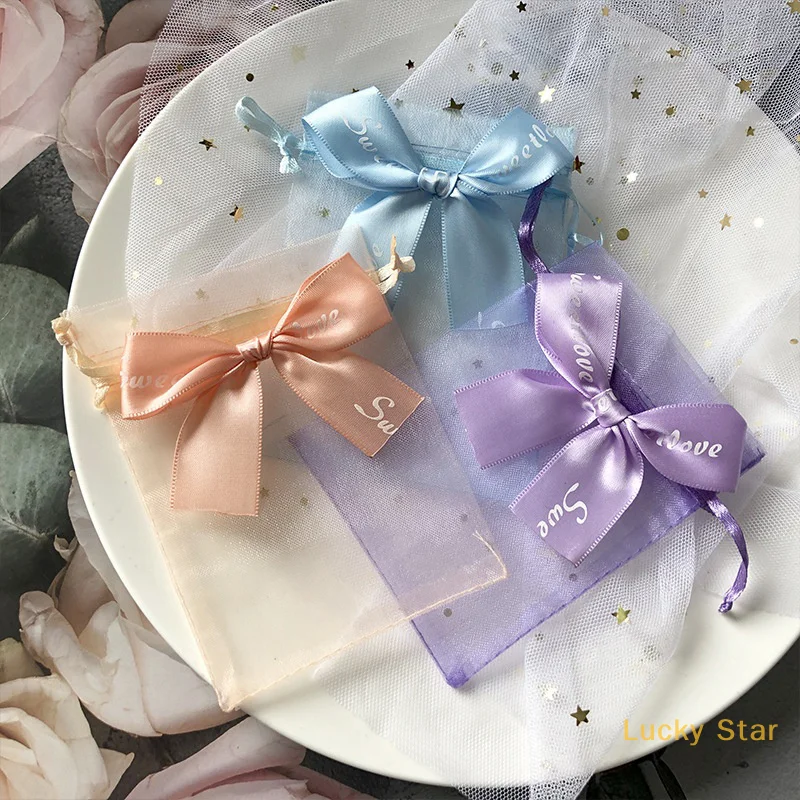 

20pcs Drawstring Organza Bags Gift Bags Exquisite Butterfly Bags Jewelry Packaging Bags Wedding Bags Gifts Pouches