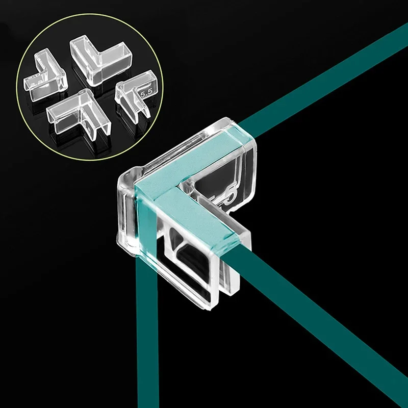 

4pcs/set Silicone Transparent Anti-collision Fish Tank Corner Protector Adhesive Free Protective Cover Aquarium Accessories