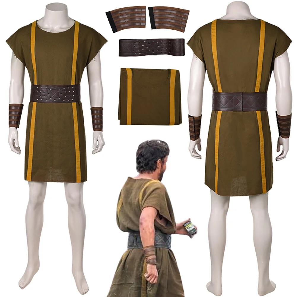 Movie Gladiator Lucius Cosplay Warrior Costume Handguard Belt Dress Up Halloween Roleplay Party Uniform Carnival Role Play Suits