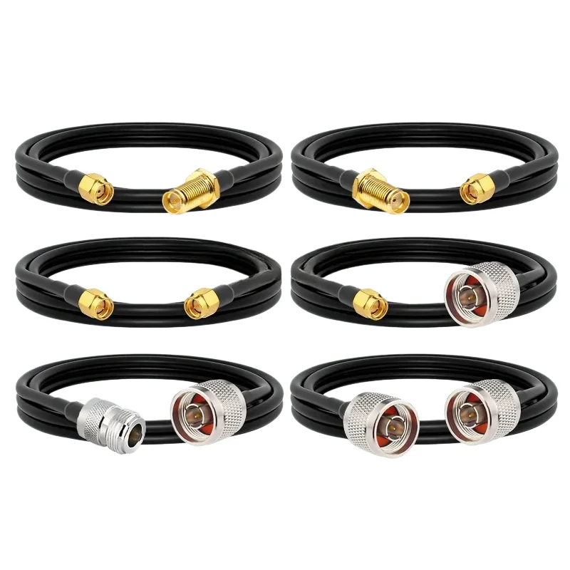 RG58 Wi-Fi antenna extension cable - N male connector to SMA male-female connector 50-3 pure copper RF connection line