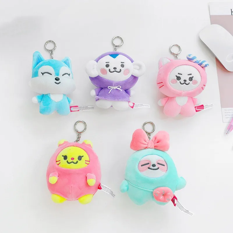 Kawaii ITZY Girl Group Plush Surrounding Yeji Lia Ryujin Chaeryeong Yuna Cartoon Cute Doll Pendant Bag Ornament Birthday Present