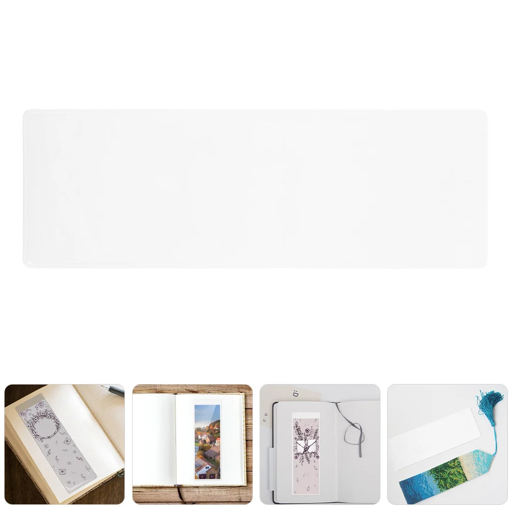 

15Pcs Clear PVC Bookmark Protectors Transparent Sleeve Covers for Craft Bookmarks Photos DIY Projects Water Resistant