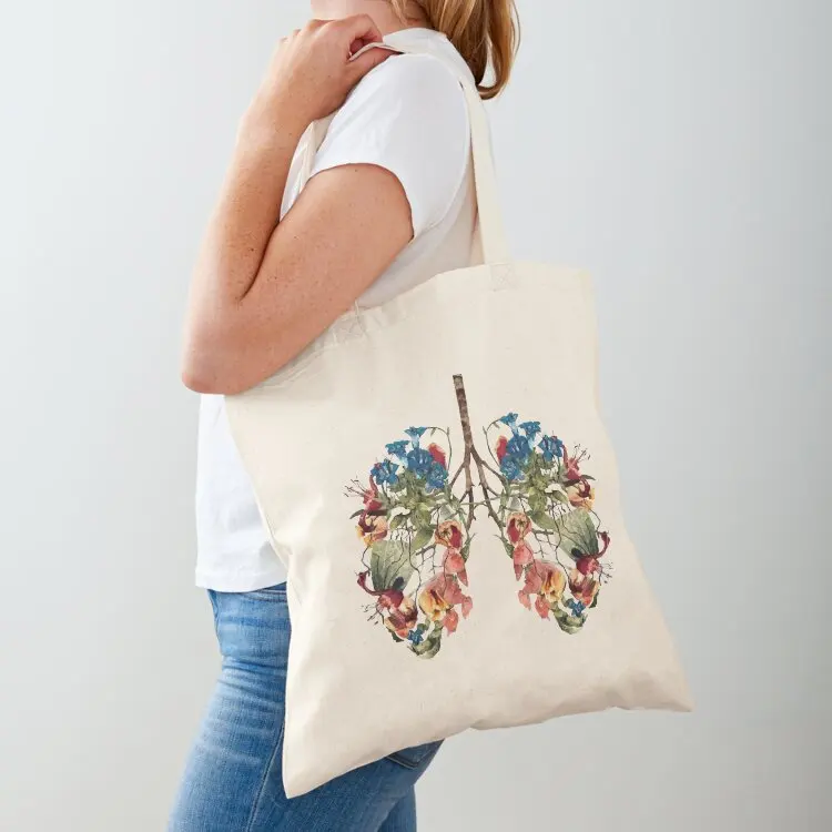 

Flowered lungs Tote Bag tote bags men cute tote bag shopper bags hand bag
