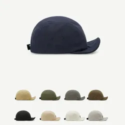 Japanese Niche Men and Women Alphabet Cloth Label Short Brim Soft Top Baseball Hat Couple Versatile Casual Hip-hop Sports Cap