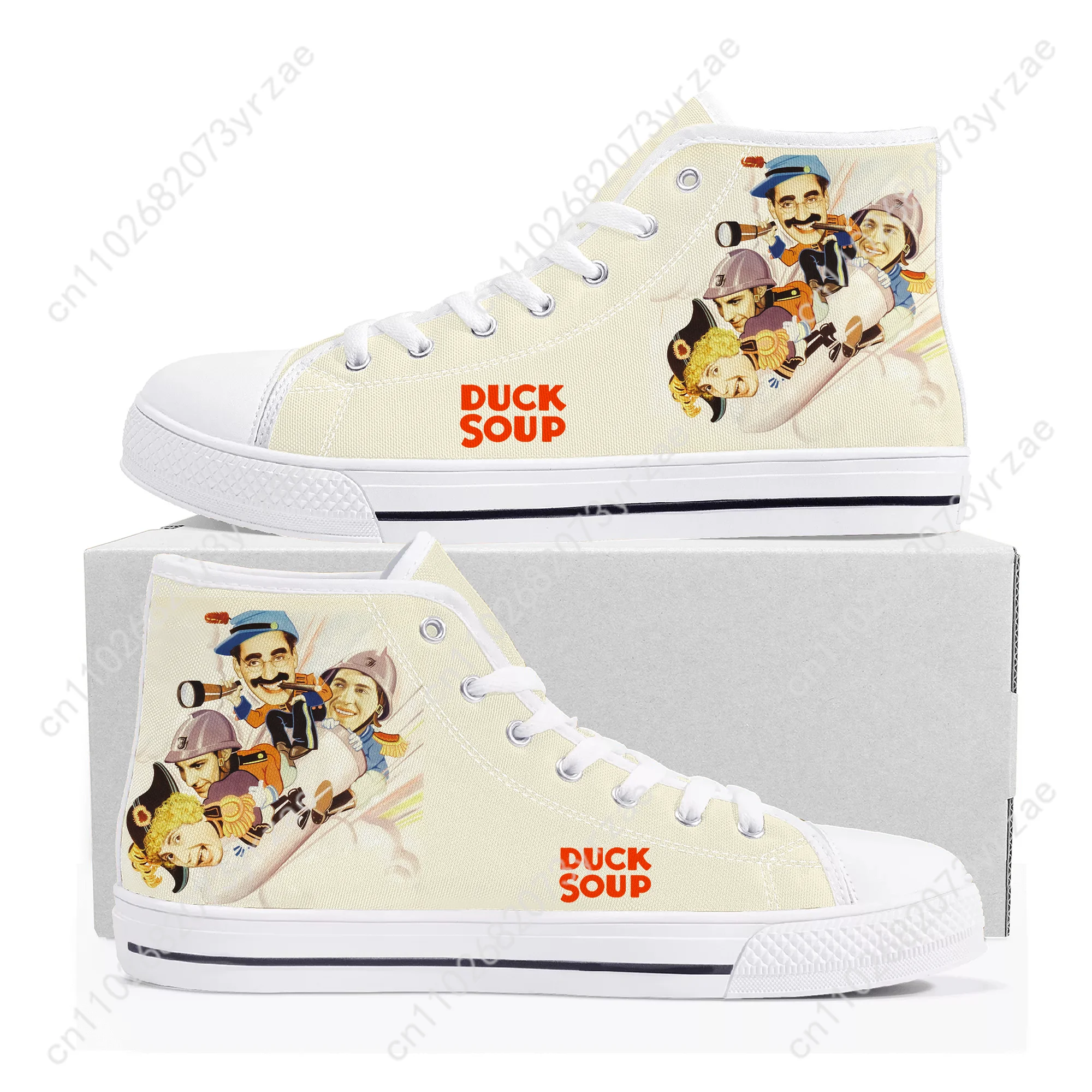 

Duck Soup High Top High Quality Sneaker Mens Womens Teenager Canvas Sneaker Casual Personalized Patterns Shoe Customized Shoes