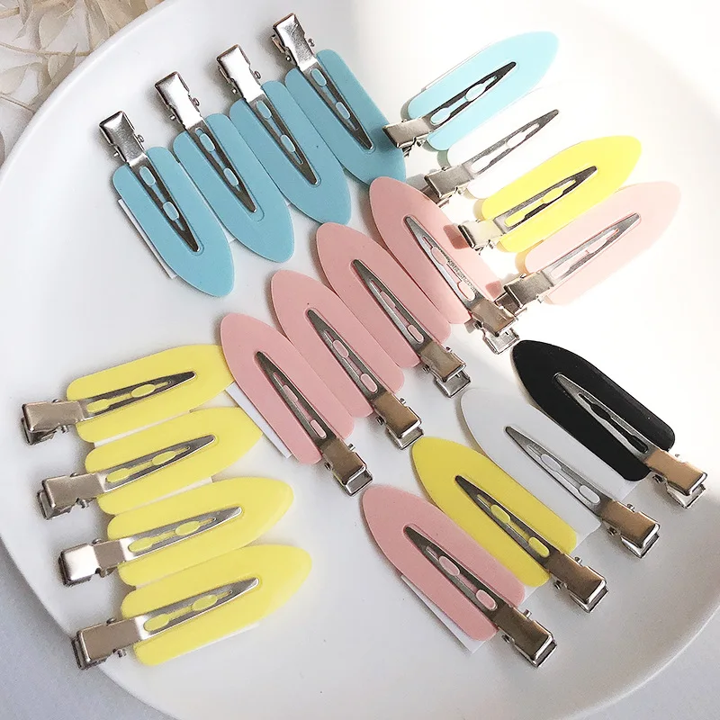 4pcs/lot No Bend Fix Fringe Barrette Seamless Hair Clips Side Bangs Makeup Washing Face Accessories Women Girls Headwear 2023New