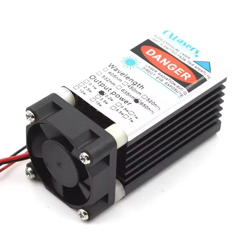 650nm-200mw-フォーカスドット赤色レーザーモジュールドライバー-ttl-0-15khz-12vアダプター付き-木工用位置決め用