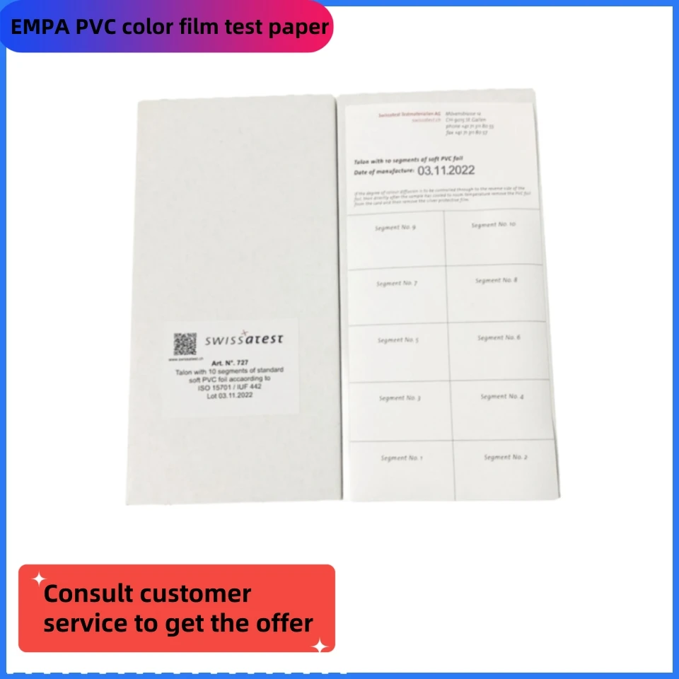 Empa-Pvc Film Overflow Test Paper Color Change Film 101Pvc-Empa-727 Laboratory Color Overflow Test Paper in Stock