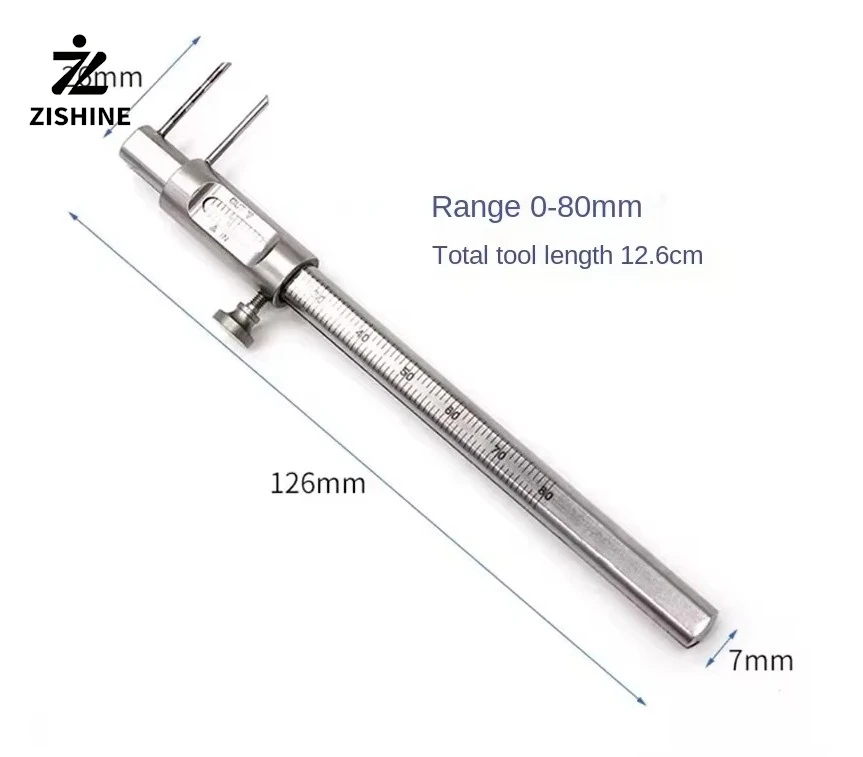 Dental measuring ruler vertical distance measurement inlay crown digital vernier caliper bone ridge thickness oral implant ruler