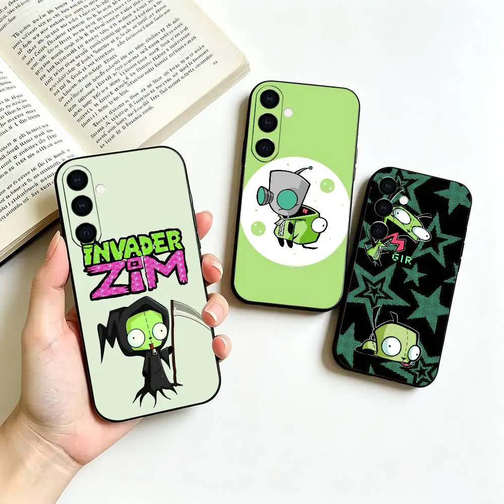 Madness- Invader Z-Zim Gir Black Soft Silicone Phone Case for Samsung Galaxy A73, A42, A72, A70, A53, A52, A51