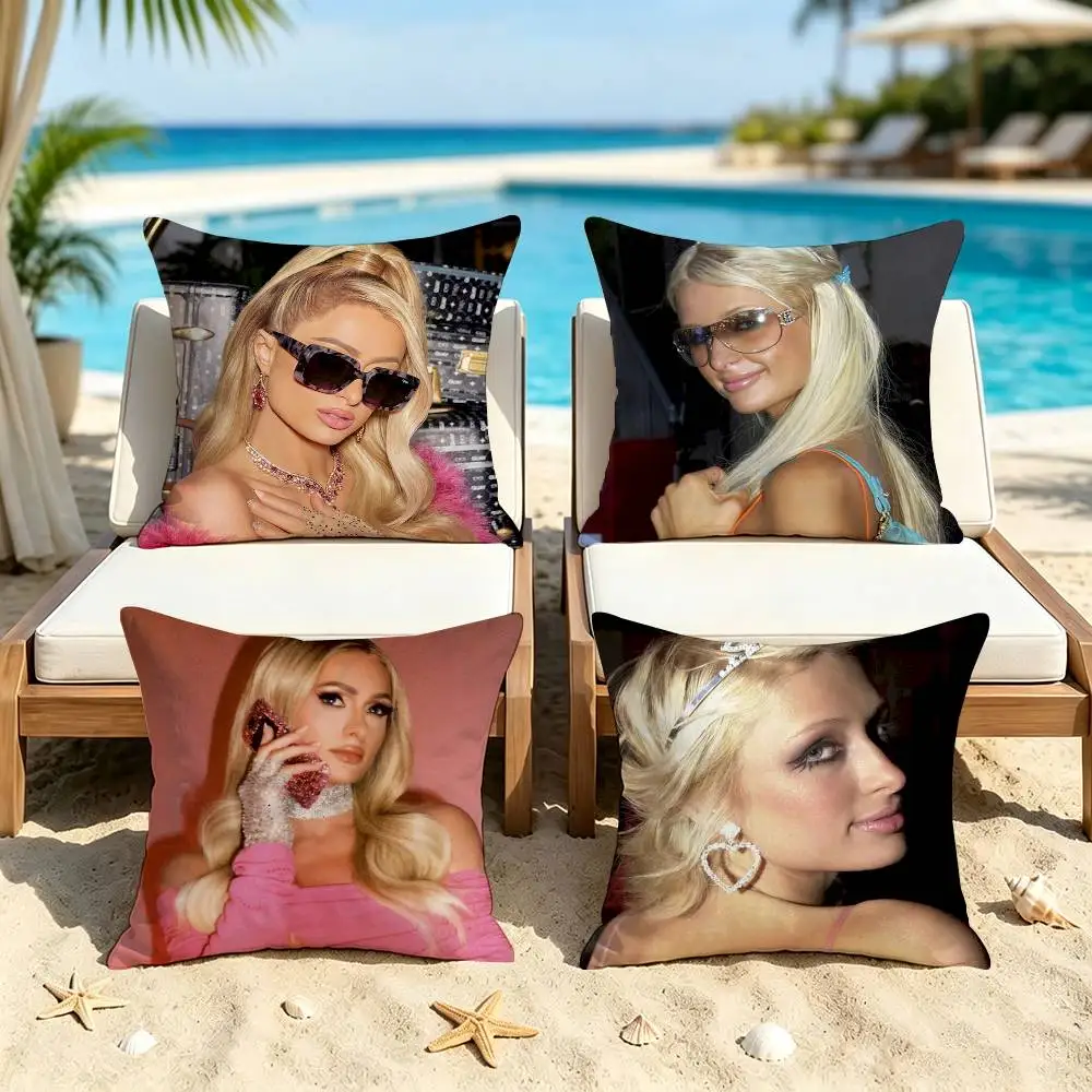 Paris Hilton  Double-Sided Printed Cushion Cover Bedroom Bedside Sofa Pillow Case