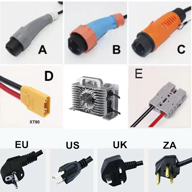 IP67 wodoodporna ładowarka 60V 12A 15A 20A 25A 30A do lipo lifepo4 liion polimerowa LTO GEL AGM ładowarka 67.2V 71.4V 73V 75.6V