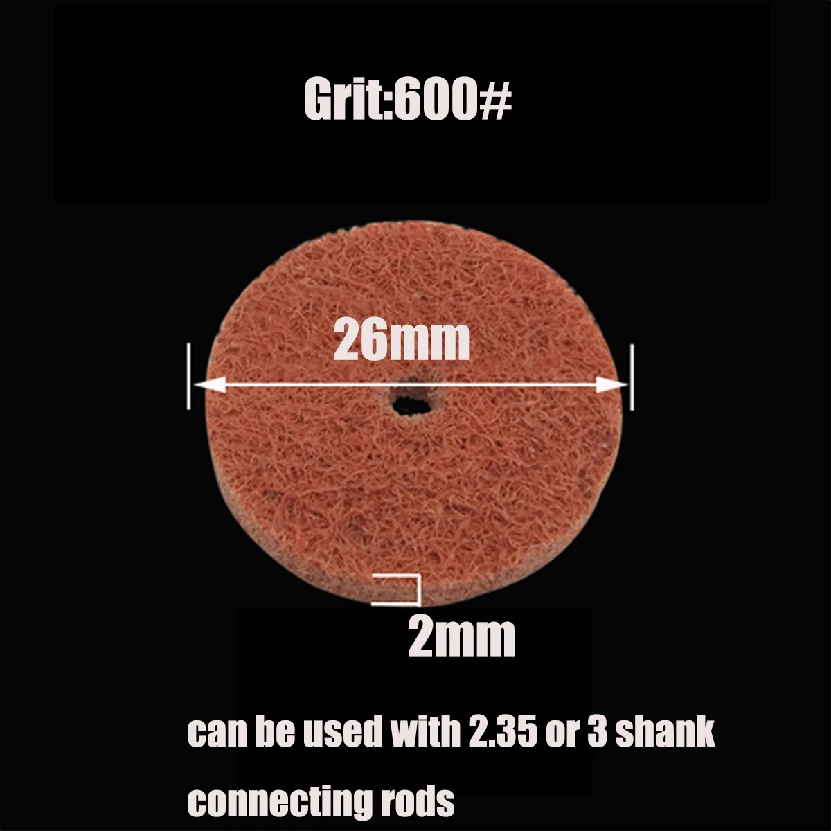 1 Chiếc Grit150-600 # Sợi Nylon Đánh Bóng Bánh Xe Đĩa Mài Bánh Mài Mòn Dụng Cụ Sử Dụng Được Với 2.35/3mm Vỏ Thanh Nối