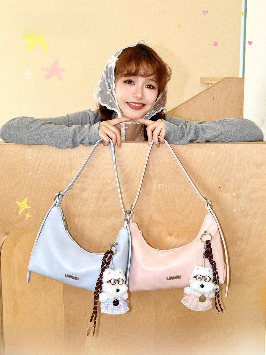 Blue Dog Underarm Bag Fashionable Commuter Tote Hobo Crossbody Bag for Women Stylish PU Leather  Color Summer 2026