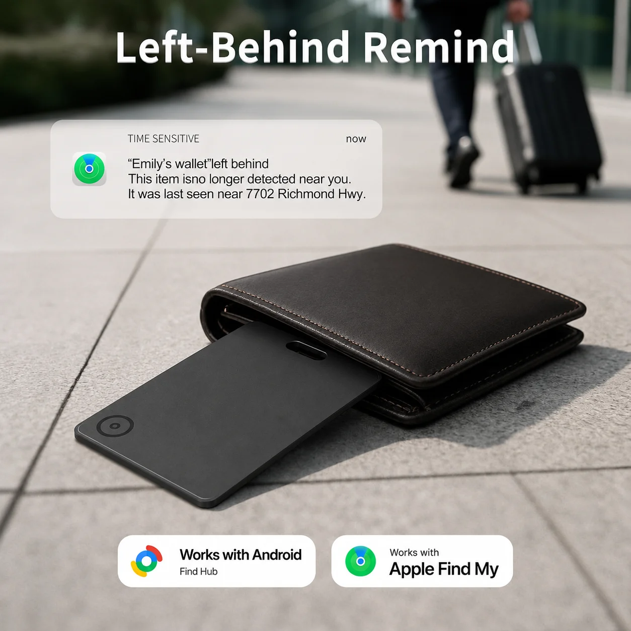 Wallet Tracker Card with Leath - Leather Work In My Area recension och pris