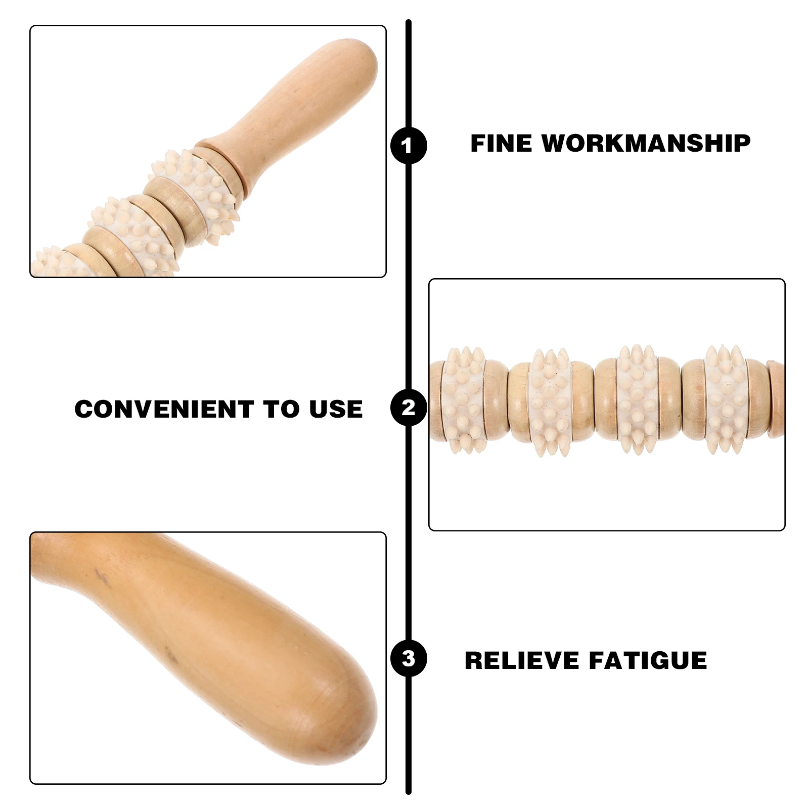 

Wood Therapy Massage Tools Wooden Back Massager Rolling Wheel Massager Wood Rolling Stick Wood Massager