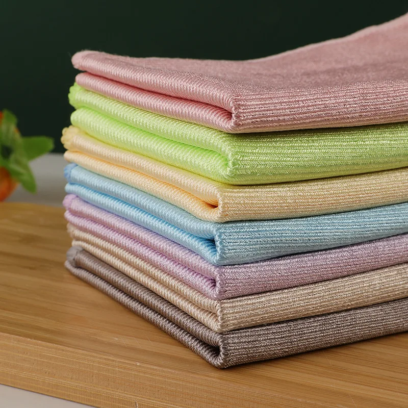 6/5/3PCS Set Microfiber Glass Polishing Cloth No Lint Bathroom Towel Cleaning Dishcloth No Traces Cloth Kitchen Accessories