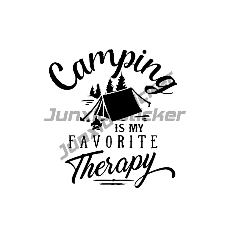 

Car Sticker Camping Is My Favorite Therapy Quotes Funny Trees Outdoors Nature Auto Motorcycles Exterior Accessories Vinyl Decals