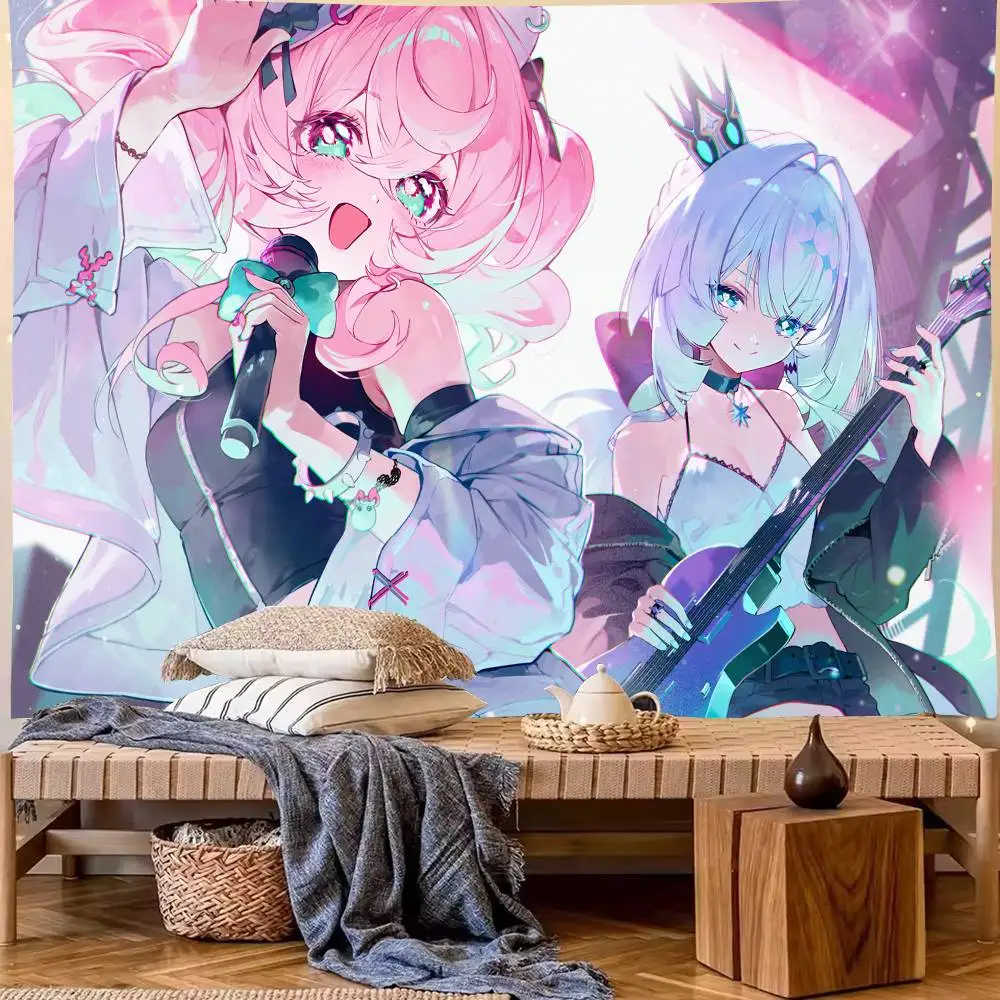 Large Cute Girl Hyacine Fashion Honkai Star Rail Popular Room Decoration Wall Tapestry Art Room Home Decor Wall Art Decor
