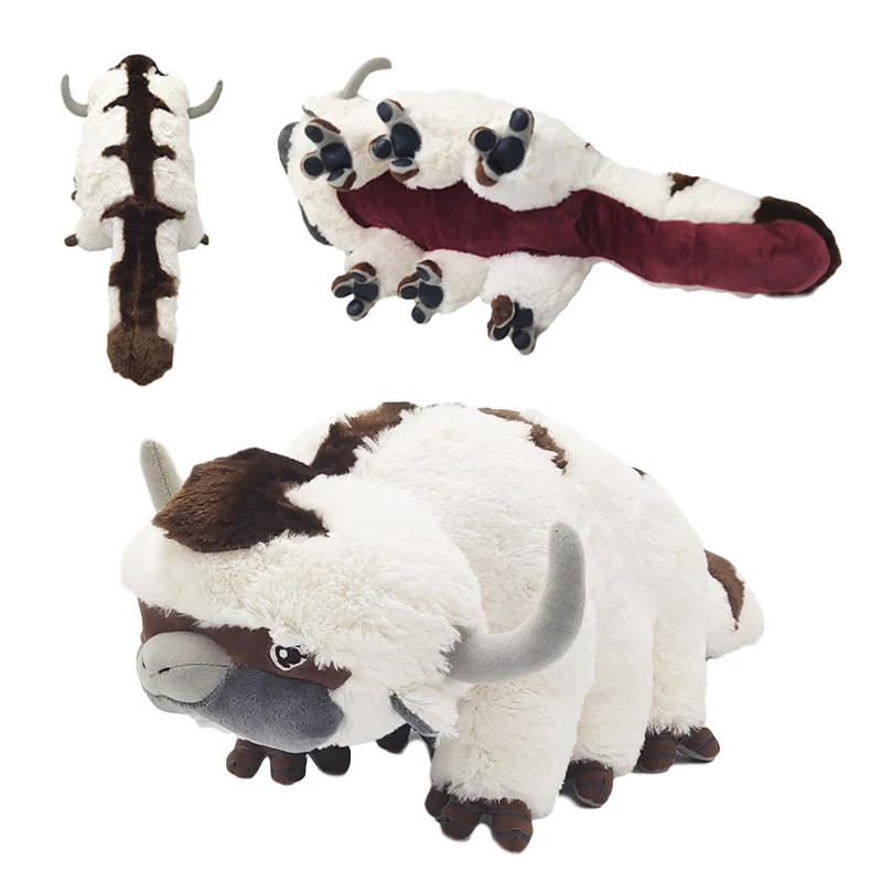 Image of 45-53cm Cartoon Anime Avatar - Der Herr der Elemente Appa Plüschtiere, Avatar Appa Momo Plüsch Weiche Stoffpuppen, Geburtstagsgeschenke