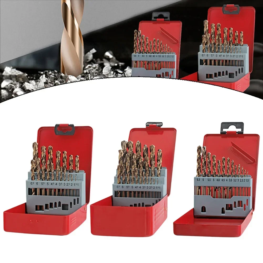 For Home Workshop HSS Drill Bit Set Drilling Machine Drilling Tool Set Convenient Storage Multiple Sizes Available For Aluminum