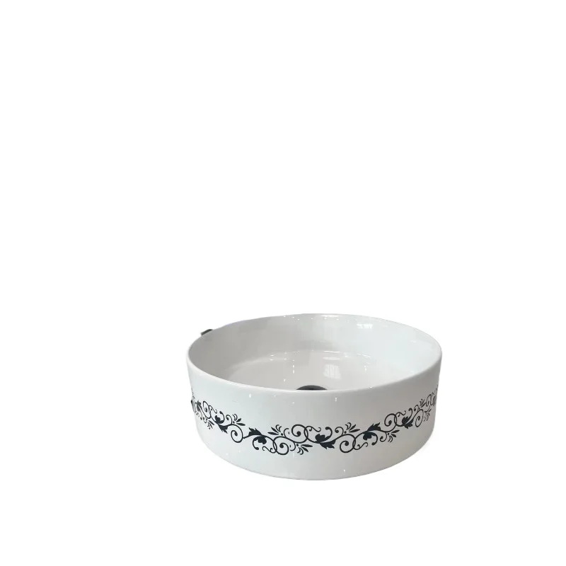 

Ceramic new positive round table basin household balcony wash basin