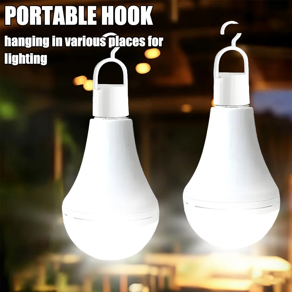 E27 LED Emergency Light Bulb 9W/15W High Brightness Light Bulb Outdoor Camping Fishing Energy-Saving Emergency Light Bulb