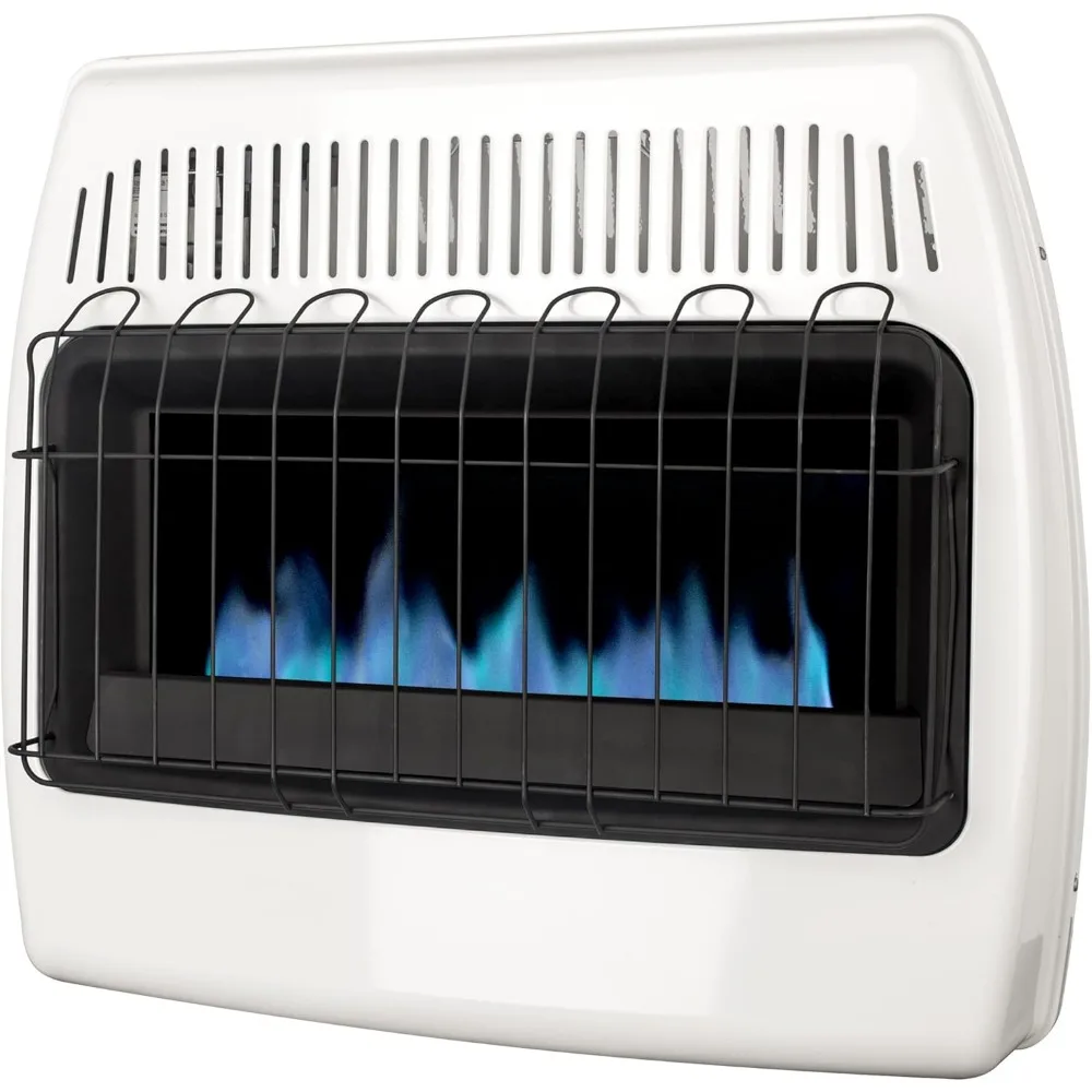 Liquid Propane Blue Flame Vent Free Wall Heater, White