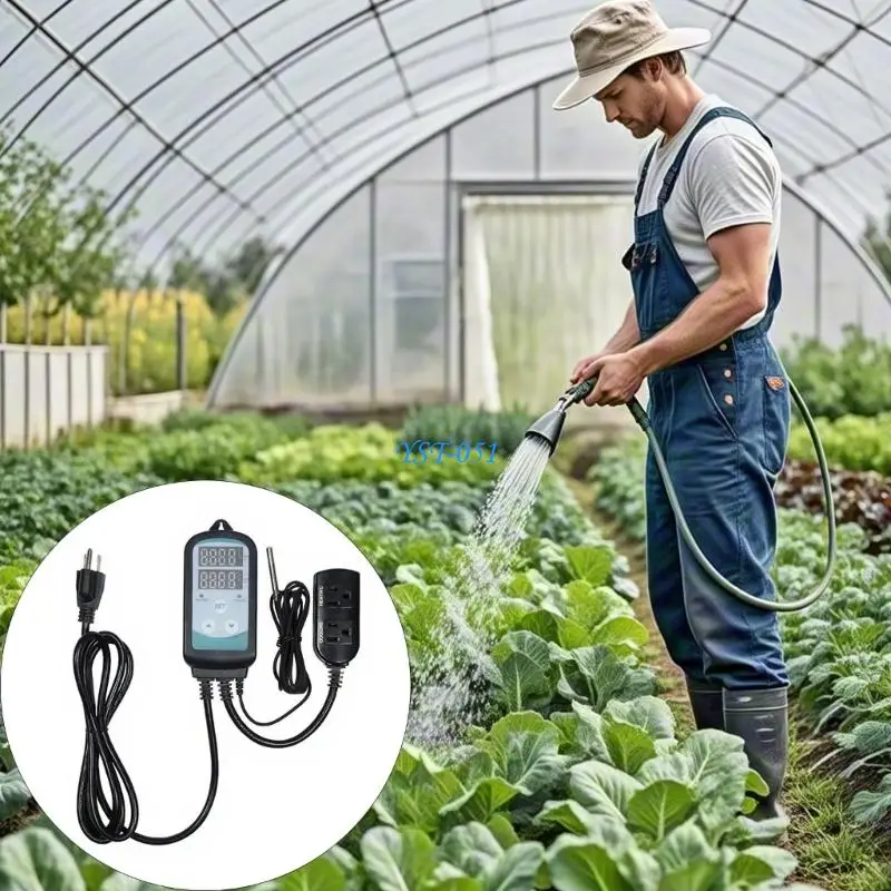 E15A 110 فولت ترموستات قابل للبرمجة 1100 واط تحكم في التسخين عالي الطاقة لبيئة نمو الفطر في البستنة الداخلية #4